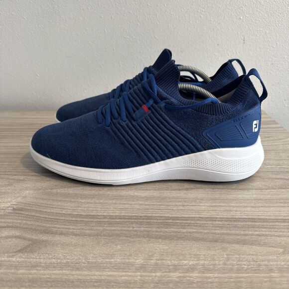 Footjoy Flex XP Mens Sz 11 Royal Blue Athletic Spikeless Golf Knit Shoes 56268 - Picture 6 of 12